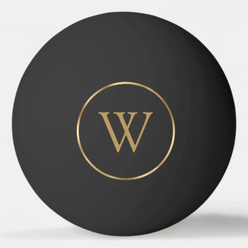Monogram Gold Black Ping Pong Ball