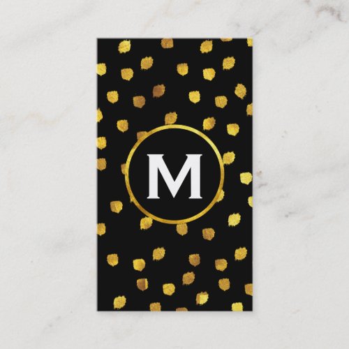 Monogram  Gold Business Card