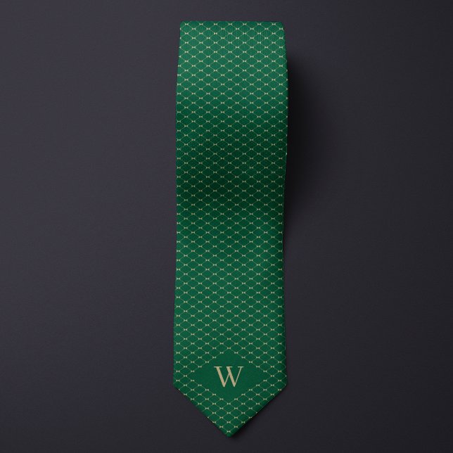Monogram Gold Chain-Link Pattern Neck Tie (Creator Uploaded)