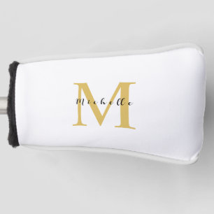Monogram Gold Color Your Name Special Gift Beloved Golf Head Cover