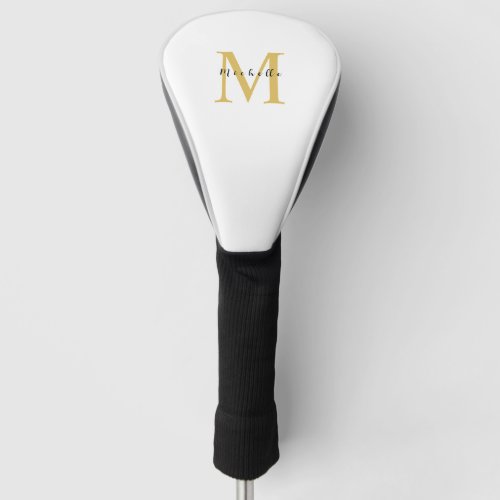 Monogram Gold Color Your Name Special Gift Beloved Golf Head Cover