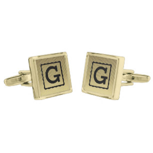 Monogram Gold Cufflinks