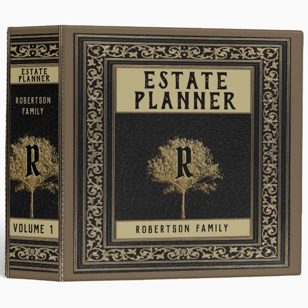 Monogram Gold Estate Planning & Trust Documents three-ring binder