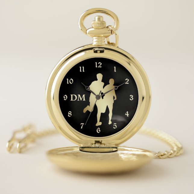 Monogram Gold Marathon Runner Pocket Watch (Inside)