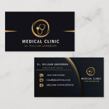 Monogram Gold Medical Stethoscope Logo