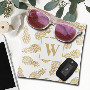 Monogram Gold Pineapple Trinket Tray