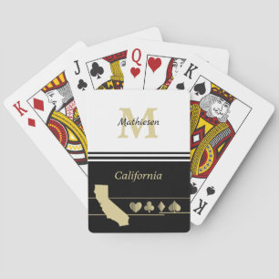Monogram Gold Silhouette California Poker Cards