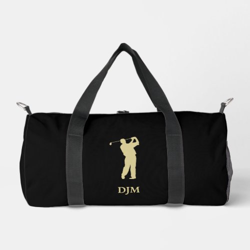 Monogram Gold Silhouette Golfer Duffle Bag