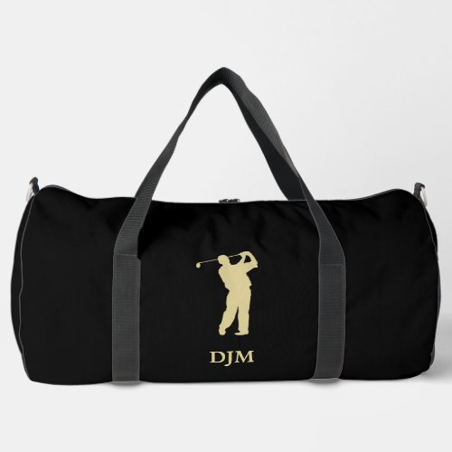 Monogram Gold Silhouette Golfer Duffle Bag