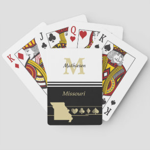 Monogram Gold Silhouette Missouri Poker Cards