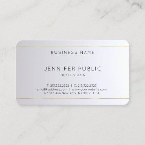 Monogram Gold Silver Rounded Elegant Template Business Card