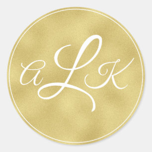Monogram Gold Sticker Seal