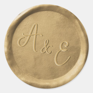 Monogram Gold Wax Seal for Wedding Stickers