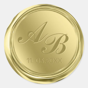 Monogram Gold Wax Seal Wedding