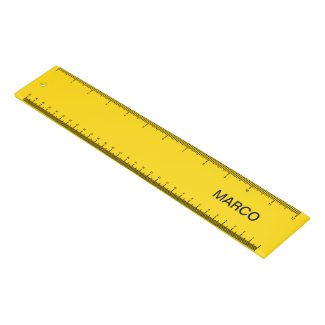 Monogram Gold Yellow Ruler