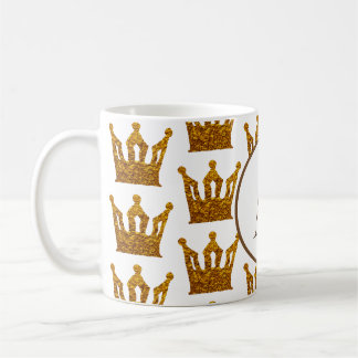 Monogram Golden crown  Classic Mug