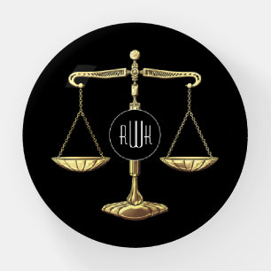 Monogram   Golden Scales of Justice Paperweight