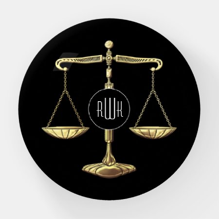 Monogram | Golden Scales Of Justice Paperweight