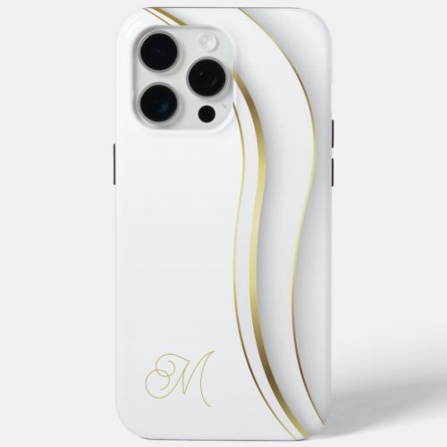 Monogram Golden Swirl  iPhone 15 Pro Max Case
