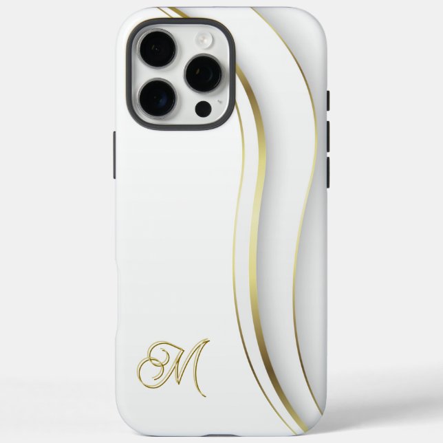 Monogram Golden Swirl  Case-Mate iPhone Case (Back)