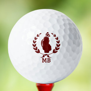 Monogram Golf Bag Wreath Monogrammed Personalized Balls