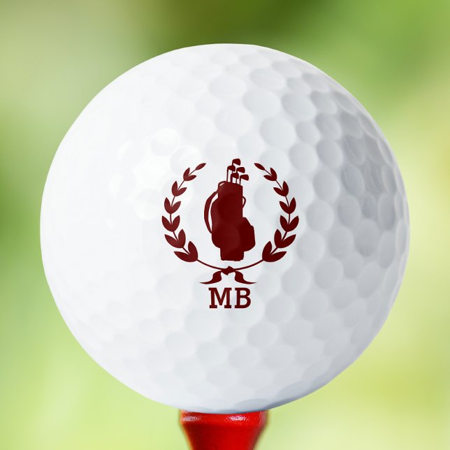 Monogram Golf Bag Wreath Monogrammed Personalized Balls (Creator Uploaded)