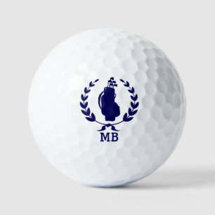 Monogram Golf Bag Wreath Monogrammed Personalized Balls