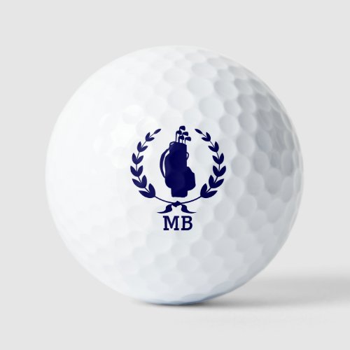 Monogram Golf Bag Wreath Monogrammed Personalized Golf Balls