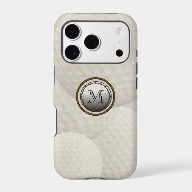 Monogram Golf Ball iPhone Case (Back)