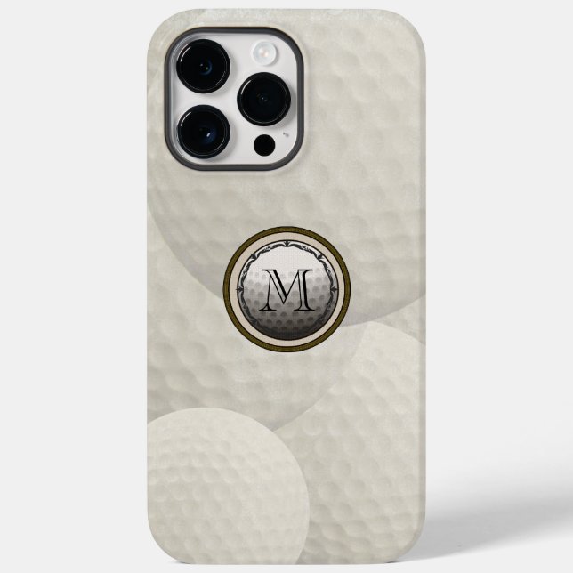 Monogram Golf Ball iPhone Case (Back)