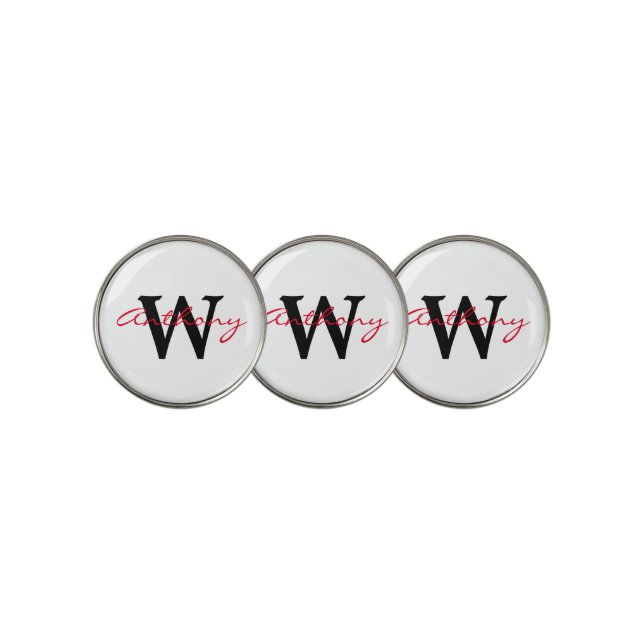 Monogram Golf Ball Marker (3 Up)