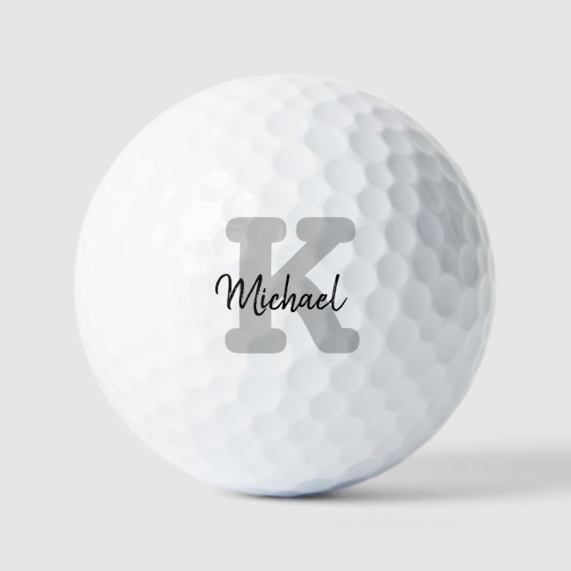 Monogram Golf Balls - Custom Name & Initials (Front)
