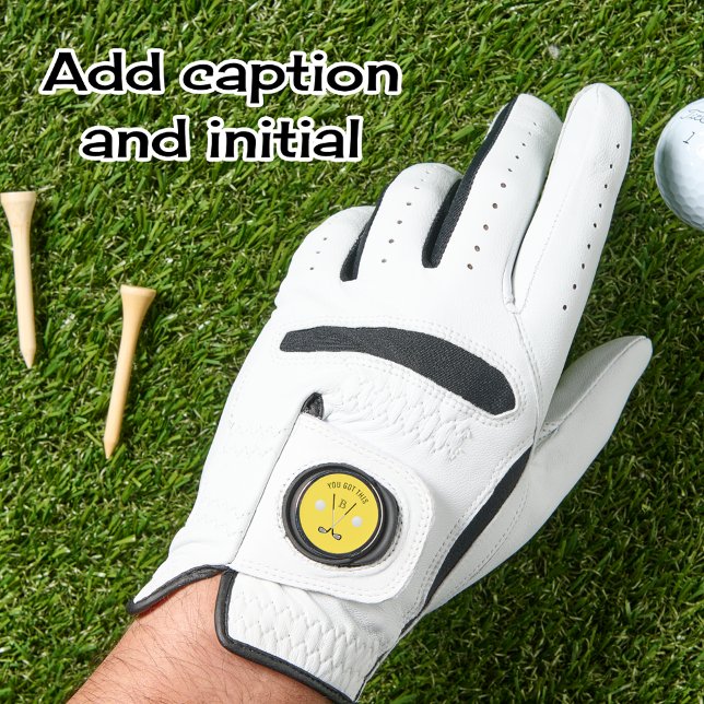 Monogram golf clubs and balls custom text glove (Creator Uploaded)