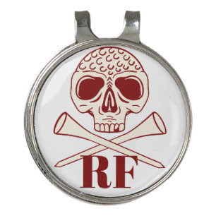 Monogram Golf Dad Retro Skull Crossed Tees Funny Hat Clip