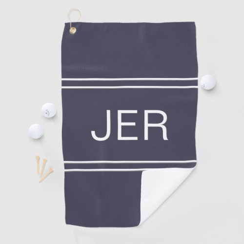 Monogram Golf Equipment Golfer Sports Player Blue Golf Towel
