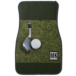 Monogram Golf Putting Green Set of 2 Custom Car Floor Mat