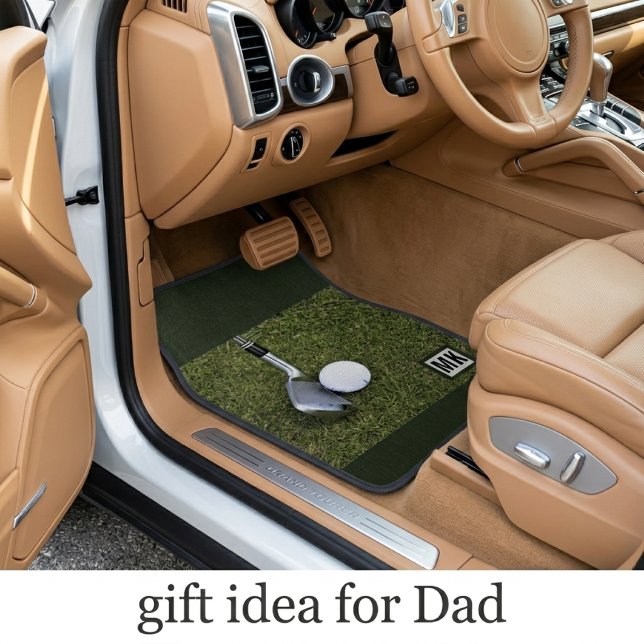 Monogram Golf Putting Green Set of 2 Custom Car Floor Mat (Creator Uploaded)