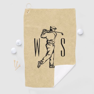 Monogram Golf Sports Design Leather Look