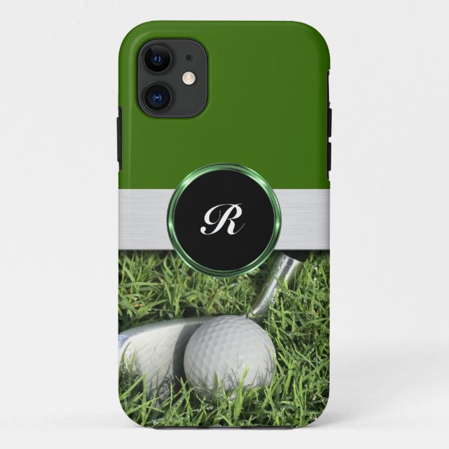 Monogram Golf Theme Men's Case-Mate iPhone Case (Back)