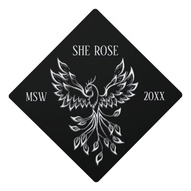 Monogram Graduation Cap Topper w Year (Front)