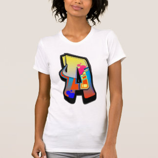 Monogram Graffiti Letter A T-Shirt