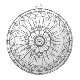 Monogram Gray and Pink Modern Medallion Pattern Dartboard