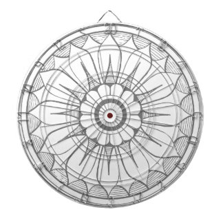 Monogram Gray and Pink Modern Medallion Pattern Dartboard