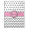Monogram Gray Chevron and Pink Spiral Notebook