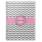 Monogram Gray Chevron and Pink Spiral Notebook