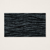 Monogram Gray glitter zebra stripes pink heart (Back)