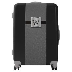 Monogram Gray Leather and Silver Luggage