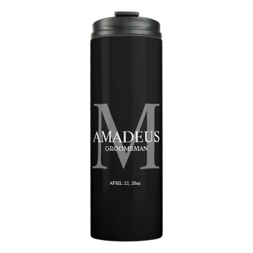 Monogram Gray Named thermal tumbler