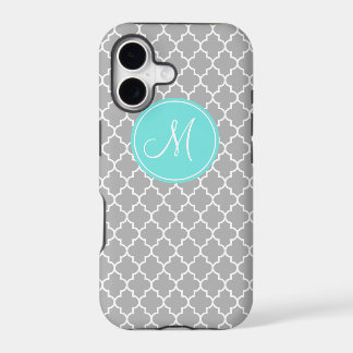 Monogram Gray Quatrefoil Pattern iPhone 5/5s Case