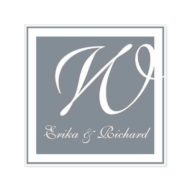 Monogram Gray Self-inking Stamp (Design)